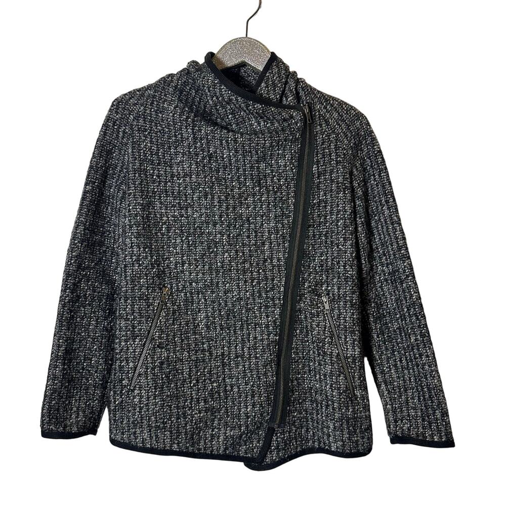 Dorothy Perkins Gray Wool Blend Zip Jacket